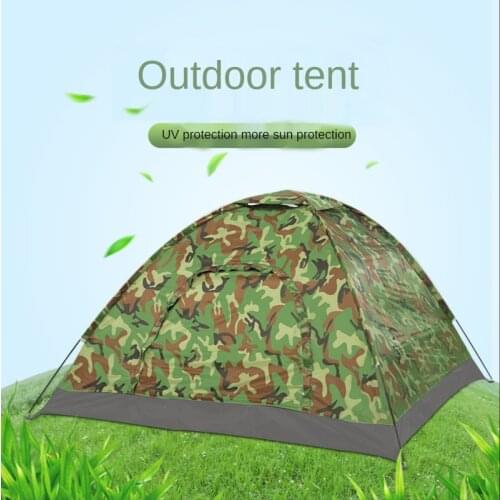 Outdoor Double Camping Tent Beach Shade Army Green Camouflage Camping Tent Hunting Tent Camping Mountaineering