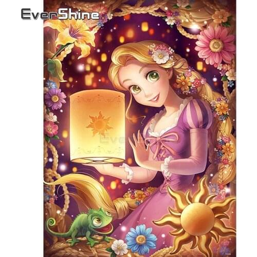 EverShine Diamond Embroidery Girl Cross Stitch Diamond Painting Full Square Cartoon Picture Of Rhinestones Diamond Mosaic Kits