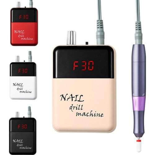 Nail Drill Machine Gel Polisher Portable Rechargeable Drill Pen Profession Nail File Pedicure Art Nail Tools With LCD Display