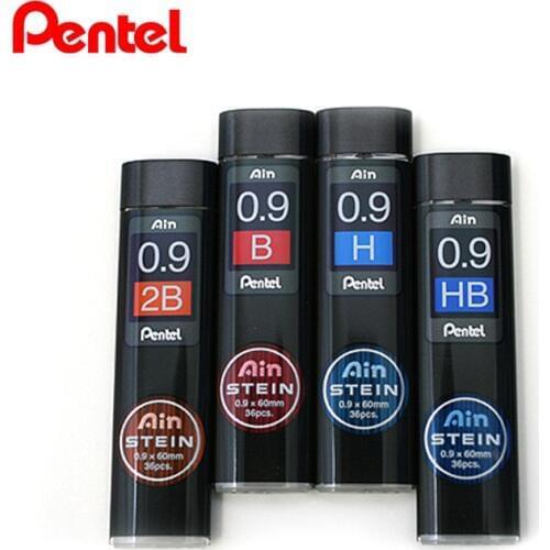 Pentel Ain-Stein Enhanced Silica Pencil Lead 0.9*60 mm HB, B, 2B For Mechanical Pencils C279 Writing Supplies