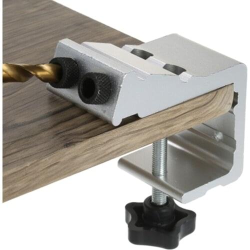 Pocket Hole Jig Kit All In One 15 Degree Dowel Drill Joinery Kit Oblique Hole Positioner Locator Hole Puncher Woodworking Tools