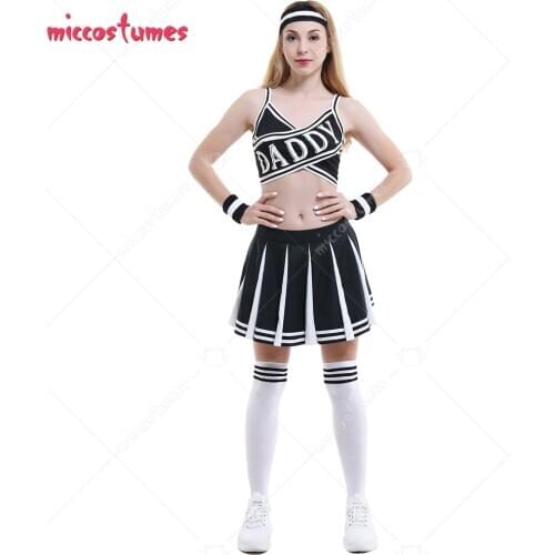 Women Daddys Girl School Girl Costume Cheerleader Uniform Dress