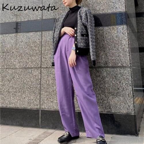 Женские прямые брюки Kuzuwata China At AliExpress