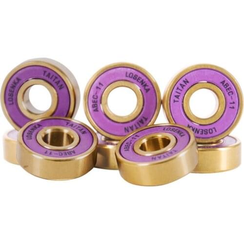 LOSENKA 8Pcs Skateboard Ball Bearings ABEC-11 608 Deep Groove Raceway Wheel Bearing Skating