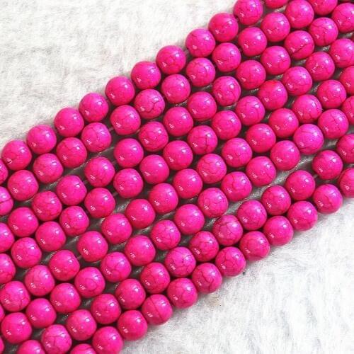 Best sale rose red calaite turquoises stone 4mm 6mm 8mm 10mm 12mm round loose beads diy jewelry B300