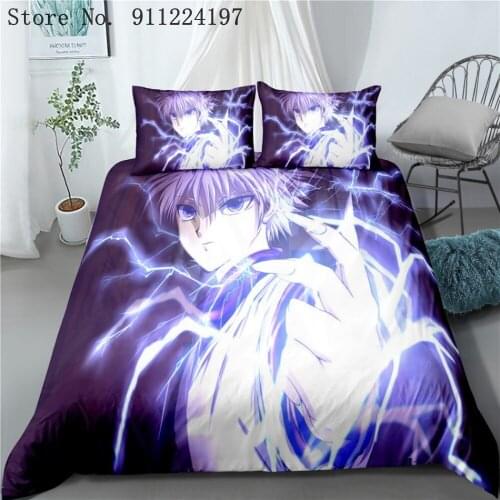 Anime Full-time Hunter Home Textile Pillowcase 3D Bed Linen Duvet Covers Kids Comforter Bedding Sets Bed Set Home Decor Bedding
