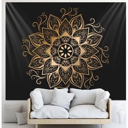 Psychedelic scene home decoration tapestry Mandala tapestry yoga mat Hippie witchcraft Bohemian decorative bedroom sheet
