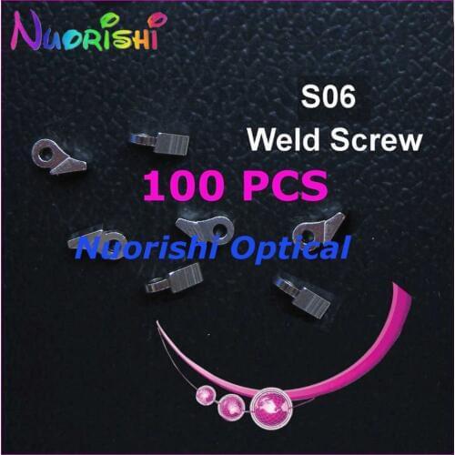 S06 100pcs Glasses Eyewear Eyeglass Spectacle Welding Copper Weld Screws Hinge Free Shipping