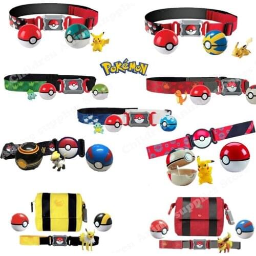 TAKARA TOMY Pokemon Go Game Charizard Pikachu Anime Figurine Pokemon Clip N GO Carry Pokeball Belt Set Cartoon Toys for Children