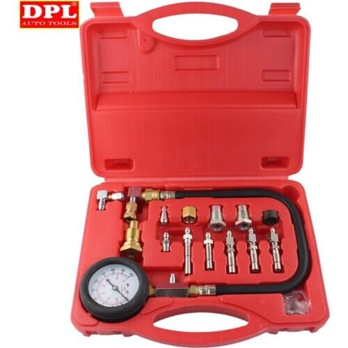 TU-15A Diesel Engine Compression Tester Tool Kit Cylinder Pressure Gauge 0~1000PSI