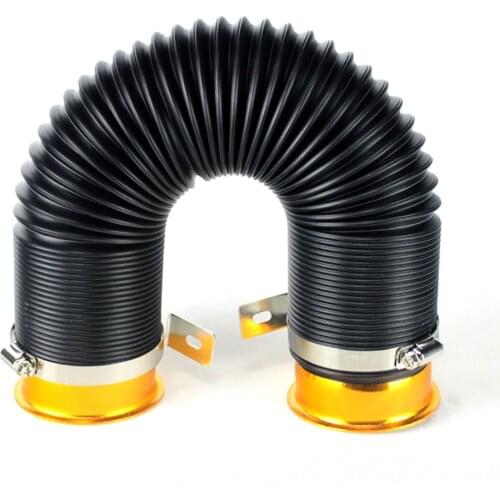 Air Intake Duct Inlet Ducting Telescopic Hose Smart Flexible Car Modified 76mm Tube Pipe With Connector & Braket Engine Turbo