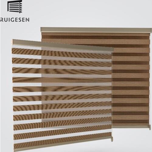 High Quality Zebra Blindsbedroom living room Roller Blinds Big Dustproof Cover System day night blinds window Custom Size