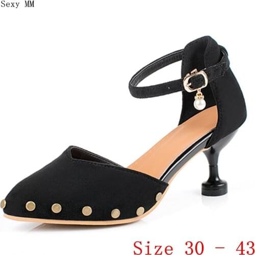 Pumps Women Oxfords Career D'Orsay Shoes Stiletto High Heels Woman High Heel Shoes Small Plus Size 30 31 32 33 - 40 41 42 43