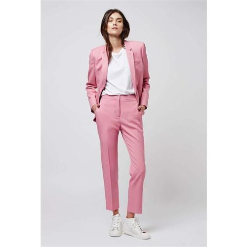Notch Lapel Women Pantsuits Tuxedo 2 Piece Set Pink Women Business Suit Female Office Uniform Ladies Pantsuits Custom Made