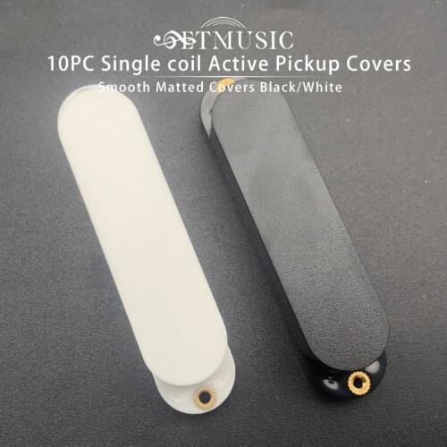 10PCS Single coil Active Pickup Covers/Lid/Shell/Top for Electric Guitar / Black - White for choos