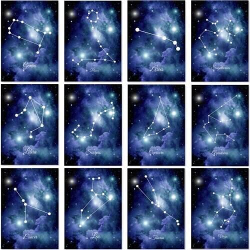 12 Constellations Star Zodiac Diamond Painting 5D DIY Mosaic Home Decor Art Handmade Birthday Gift Room Decoration Painting