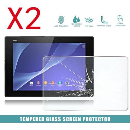 2Pcs Tablet Tempered Glass Screen Protector Cover for Sony Xperia Z2 10.1" Tablet Computer Anti-Scratch Explosion-Proof Screen