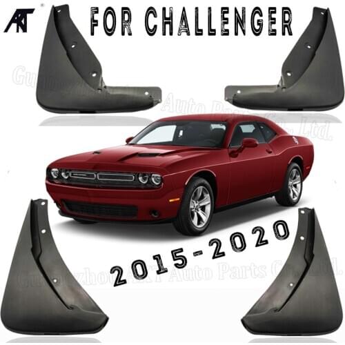 4pcs/set Car Mud Flaps Fits Dodge Challenger Mud Flaps 2015-2020 Rock Guards Splash Molded Mudflaps