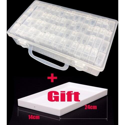 64 PCS Diamond Painting Tools Beads Container Rhinestone Diamond Embroidery Stone Storage Accessory Mosaic Convenience Box