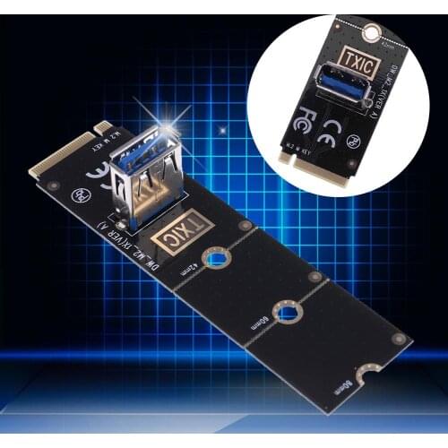 NGFF M.2 to USB3.0 Converter Adapter Graphic card Extender Card M.2 NGFF to PCI-E X16 Slot Transfer Card Mining m2 Riser Card
