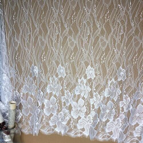 Glace 3M/Lot African lace fabric Mesh soft skin friendly eyelash lace fabricDIY wedding dress skirt veil stitching materialTX660