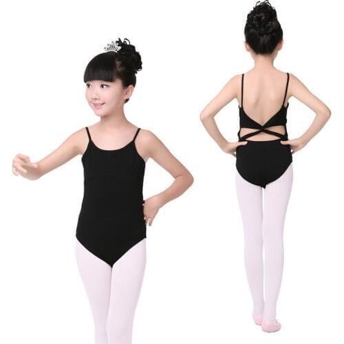 Girls Ballet Clothes Children Backless Gymnastics Leotards Dance Wear Sleeveless Black Ballet Dance Leotard Ballerina Costumes