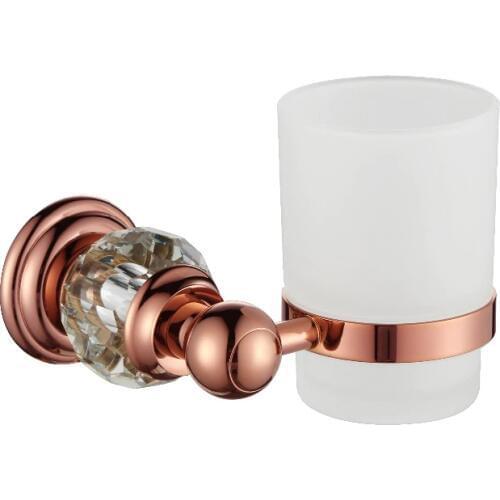 FREE SHIPPING new design 24k ROSE GOLD Crystal single cup and tumbler holder