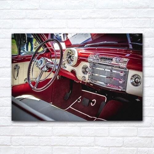 Buick Vintage Car Automotive Interior Poster Canvas Cloth Fabric Print Painting for Home Decor Wall Art Picture