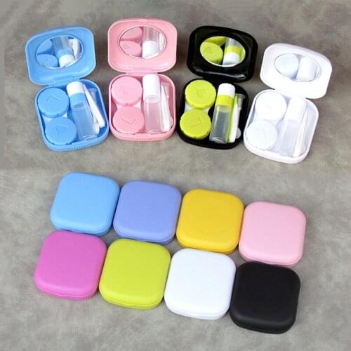 1pcs Contact Lens Case Box Solid Colour New Eye Contact Leases Travel Accessaries Holder Container Women Girls Eye Care Contacts