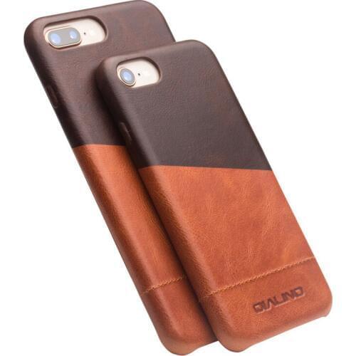 QIALINO Genuine Leather Back Case for iPhone 8 Fashion Luxury Handmade Ultrathin Phone Cover for iPhone 8 Plus