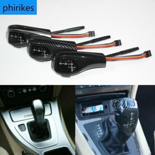 For BMW E46 E39 E60 E90 E92 E82 E87 E38 E84 E83 E53 E86 E89 LED Gear Shift Knob Automatic LHD RHD - Carbon Fiber Color