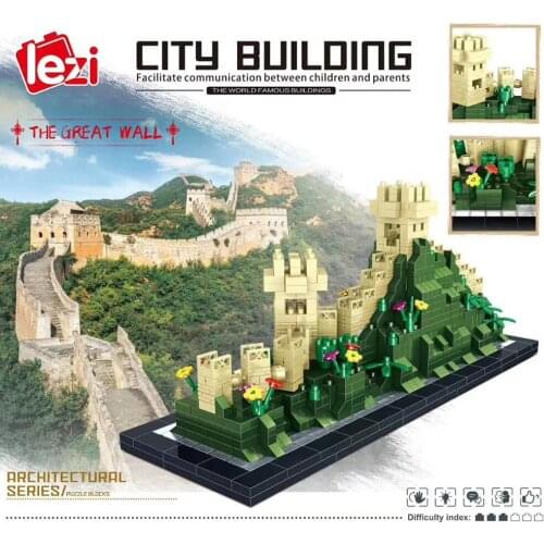 LZ8013 China Great Wall Diamond Building Blocks Stereoscopically Difficult Assembled Construction Toys for children gifts