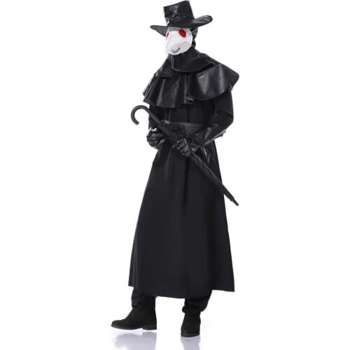 Assassins Creed Cospaly Dr.Beulenpest Steampunk Plague Doctor Cos White Birds Beak Masks Halloween Art Cosplay Carnaval Costume