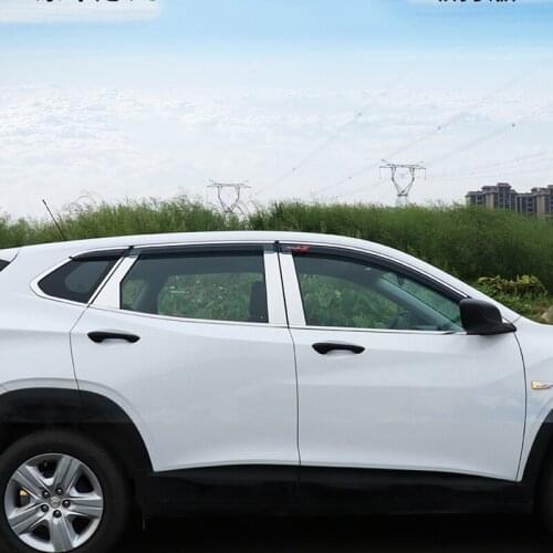 Lsrtw2017 Abs Car Window Rain Shield Trims for Chevrolet Trax Tracker Opel Mokka 2019 2020 2021 Accessories Auto