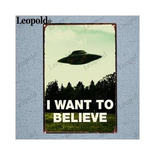 Metal Plaque Retro Letter Poster Spaceship Landscape Tinplate Bar Club Home Decoration 20X30Cm