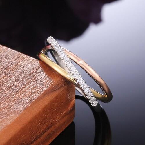 JK Fashion Delicate Cross Women Ring Wedding/Birthday Anniversary Gift Elegant Female Accessories New Arrival Rings Jewelry