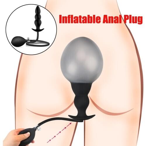 Super Large Inflatable Anal Plugs Expandable Big Butt Plug Huge Dildo Pump Prostate Massager Anus Dilator Sex Toys For Women Men
