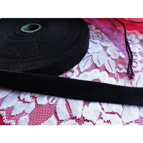 30meters 15mm width nylon elastic band softy webbing for DIY clothing bags edge package black
