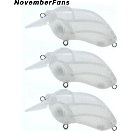 NovemberFans 10pcs/lot Unpainted Crankbait Lures 7.2cm 11g Blank Wobblers Frog Hard Plastic Artificial Crank Fishing Tackle