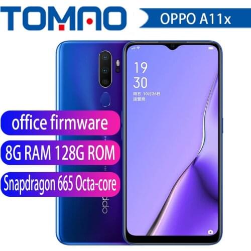 Original 5000mAh OPPO A11x Mobile Phone 4G LTE Android 8.1 Snapdragon665 Octa Core 6.5" Telephone Back Fingerprint 48MP EIS