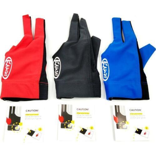 Free shipping Original red/black/blue 3colors optional KAMUI Gloves Profesional Pool Billiard Glove Snooker Game accessories