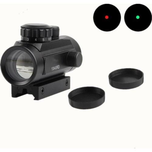 1X40RD Red Green Dot Scope Sight Tactical Optical Reticle Collimator Sight Hunting Shooting Riflescope For Air Gun Weapon Sights