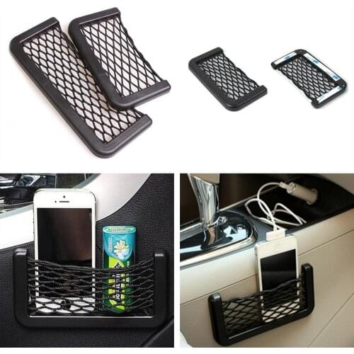 1PCS Car Carrying Bag Stickers Seat Side Back Net Universal Multifunctional Storage Organizer Pocket Adhesive Phone Holder