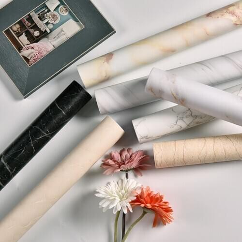 Thickened matte marble wallpaper non-reflective bedroom living room shop decoration wallpaper photo background sticker