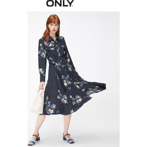 ONLY WomensCinched Waist A-lined Shirt Dress | 119307514