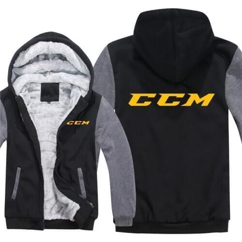 Winter CCM Logo Hoodies Men Fashion Coat Pullover Fleece Liner Jacket CCM Sweatshirts Hoody