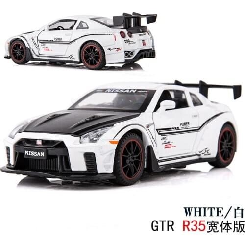 1:32 Nissan GTR R35 Race Diecasts & Toy Vehicles Metal Car Model Sound Light Collection Car Toys For Children Christmas Gift