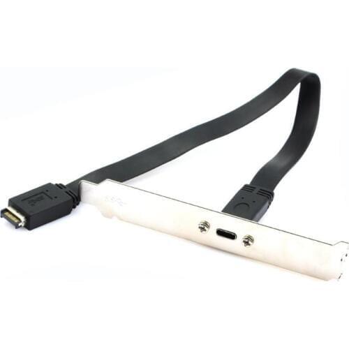 30cm USB3.1 Transfer Wiring Front Panel Header Type E Male To USB-C Type C Female Expansion Connector Wire Cord For Motherboard