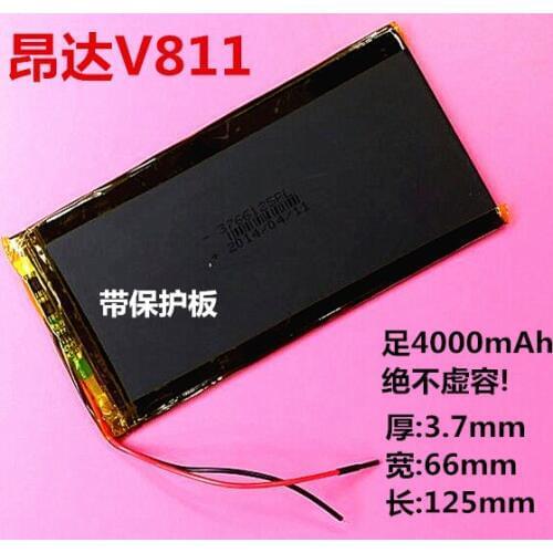 3766125 polymer lithium batteries, 3.7V, For Onda V811V801 seven, rainbow E708, Q1 Tablet PC batteries Rechargeable Li-ion Cell
