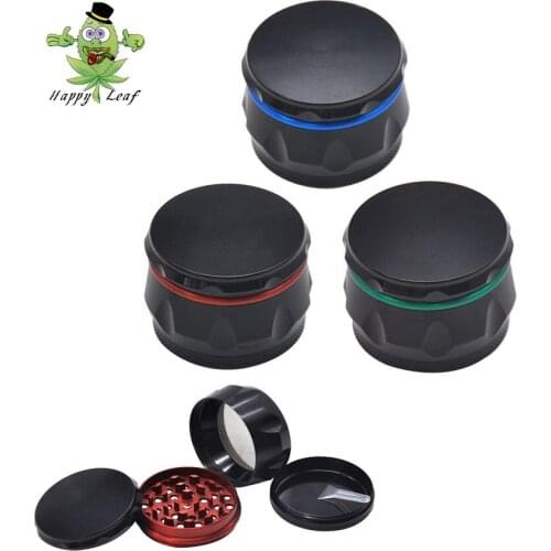 4-Layers Zinc Alloy Grinder for Smoking Weed 53mm Travel Drum Shape Tobacco Shredder Spice Crusher Grass Grinders Dropshpping